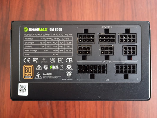GameMax GM 800 Bronze, retourdeal
