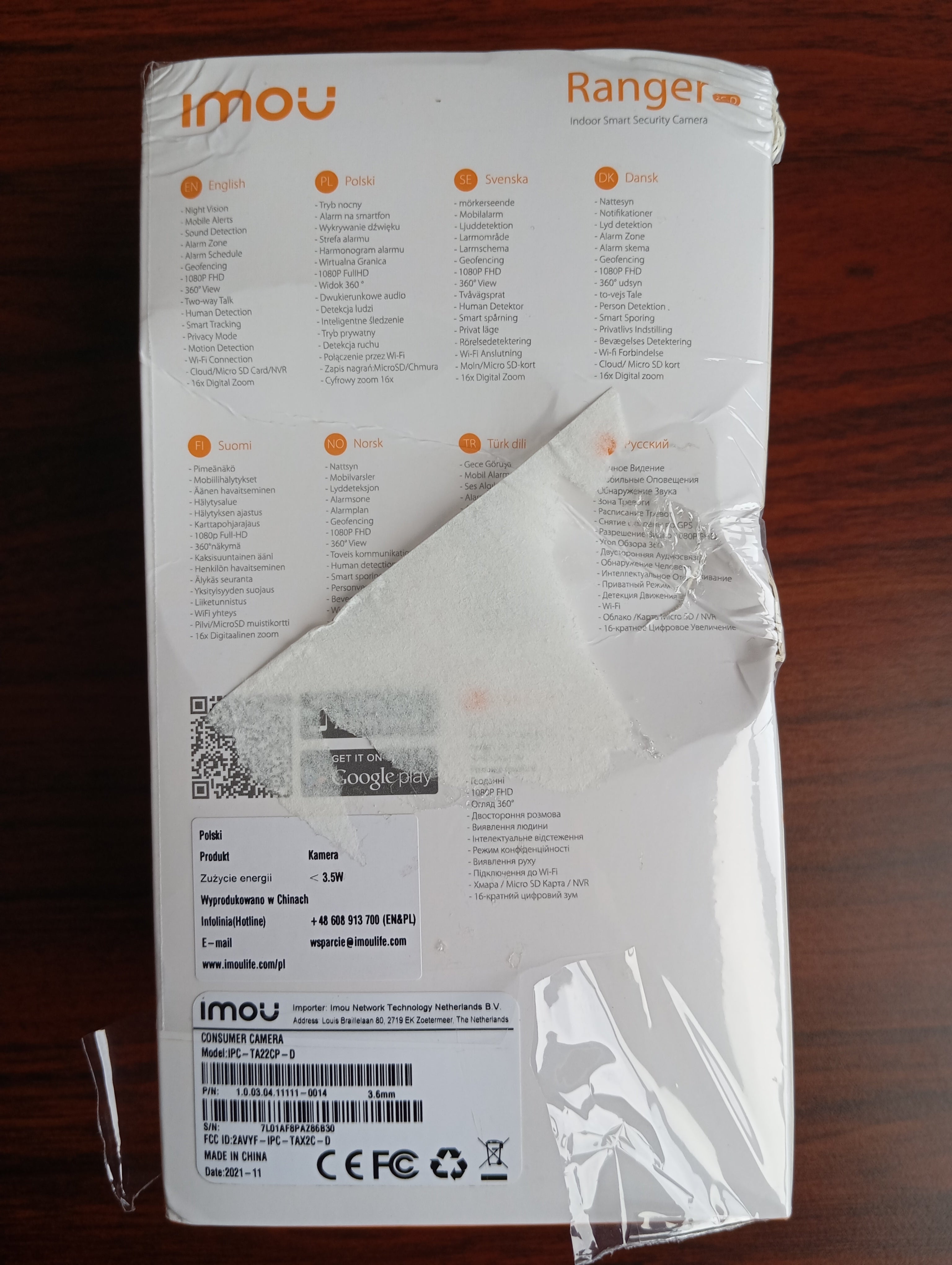 IMOU Ranger 2C-D Indoor Security Camera, Doos Beschadigd