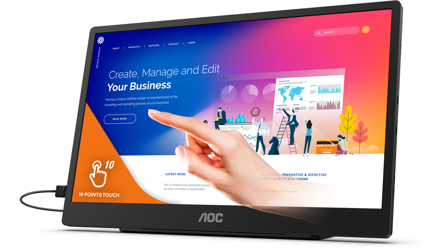 Tweedekans AOC 16T2 met Touchscreen Functie