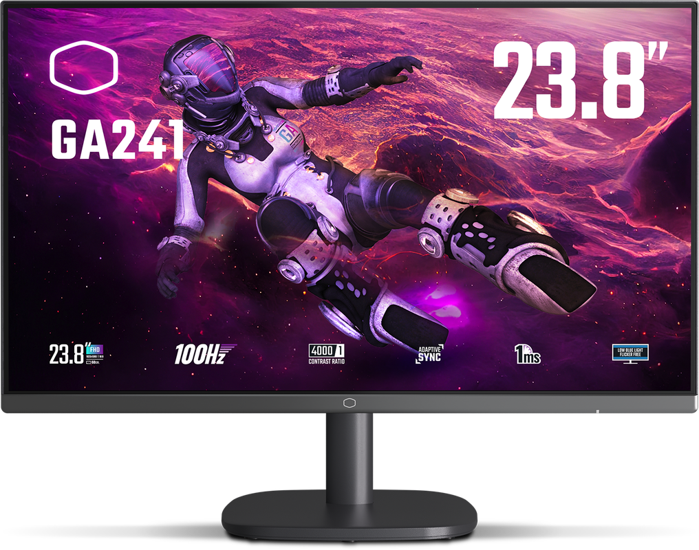 Refurbished Cooler Master GA241 Black Gaming Monitor