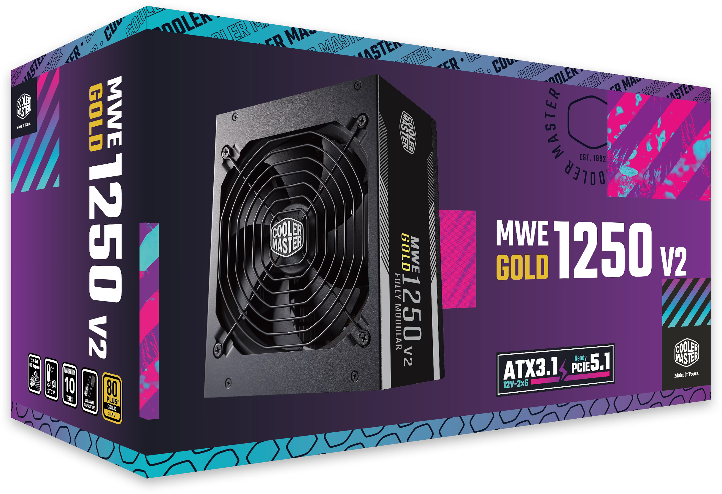 Cooler Master MWE Gold 1250 - V2 ATX 3.1