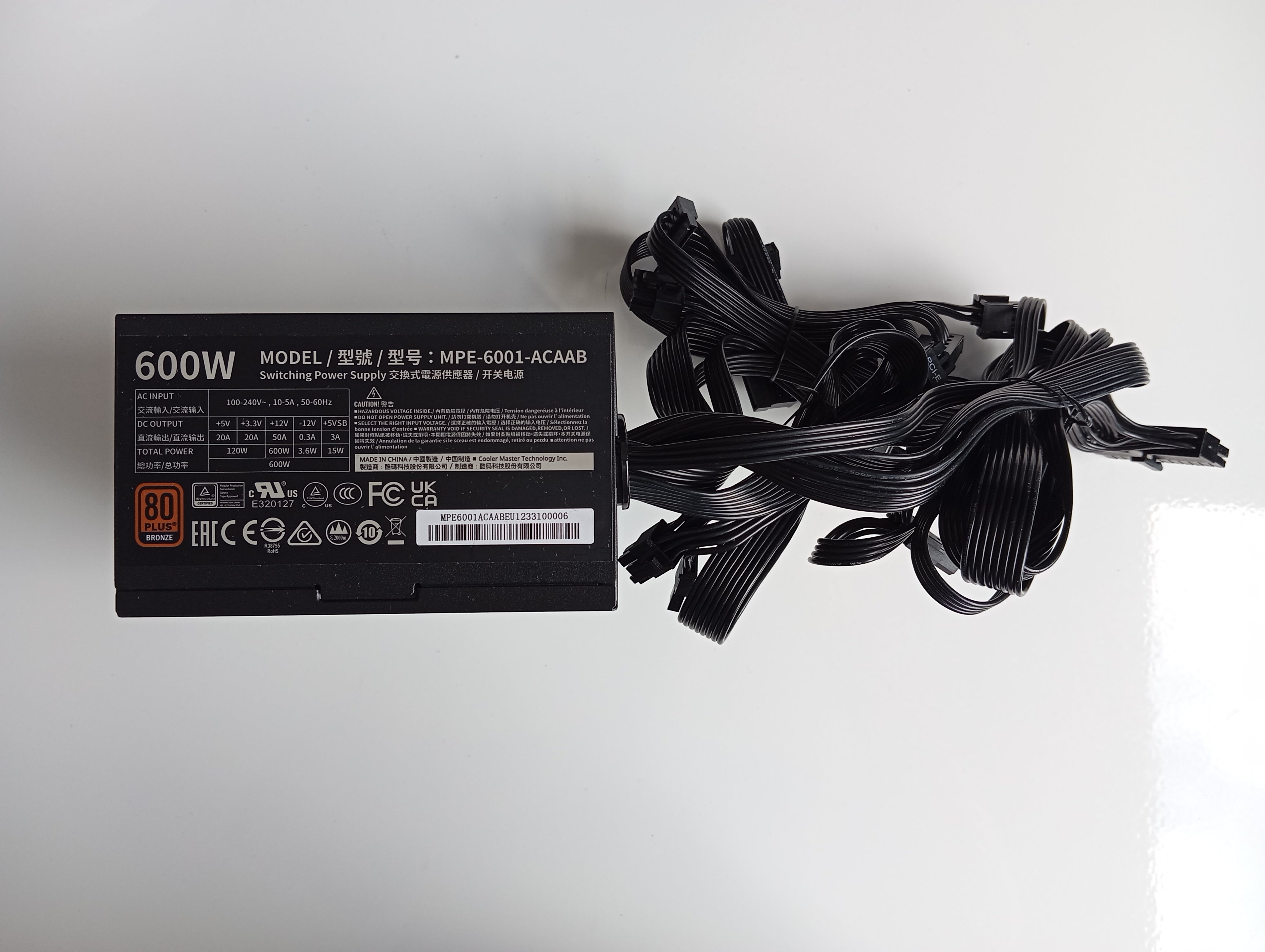 Refurbished Cooler Master MWE 600 Bronze - 230V
