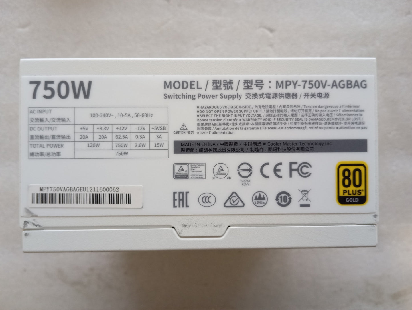 Refurbished Cooler Master V750 Gold V2 White Edition