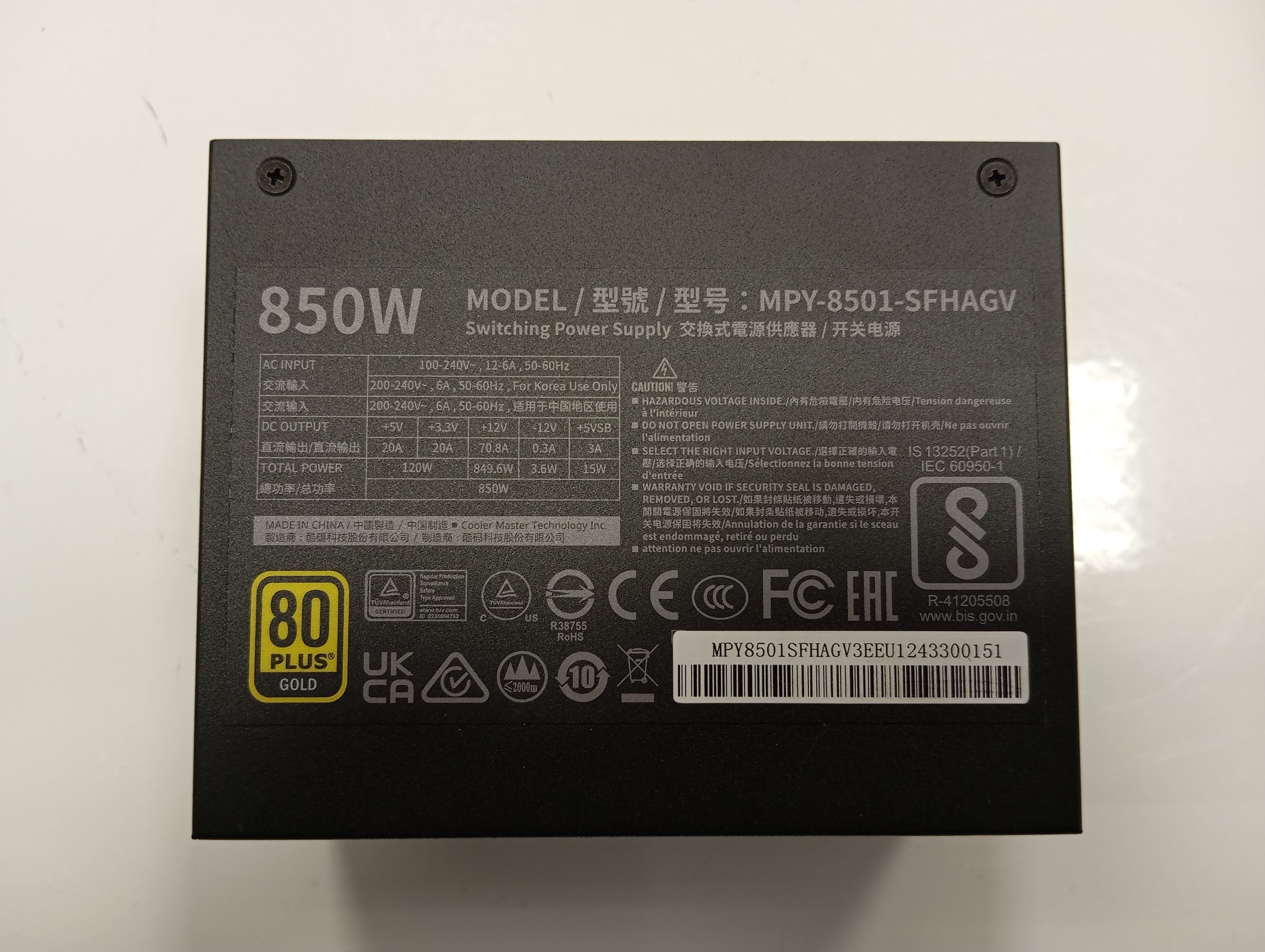 Refurbished Cooler Master V850 SFX Gold ATX 3.1