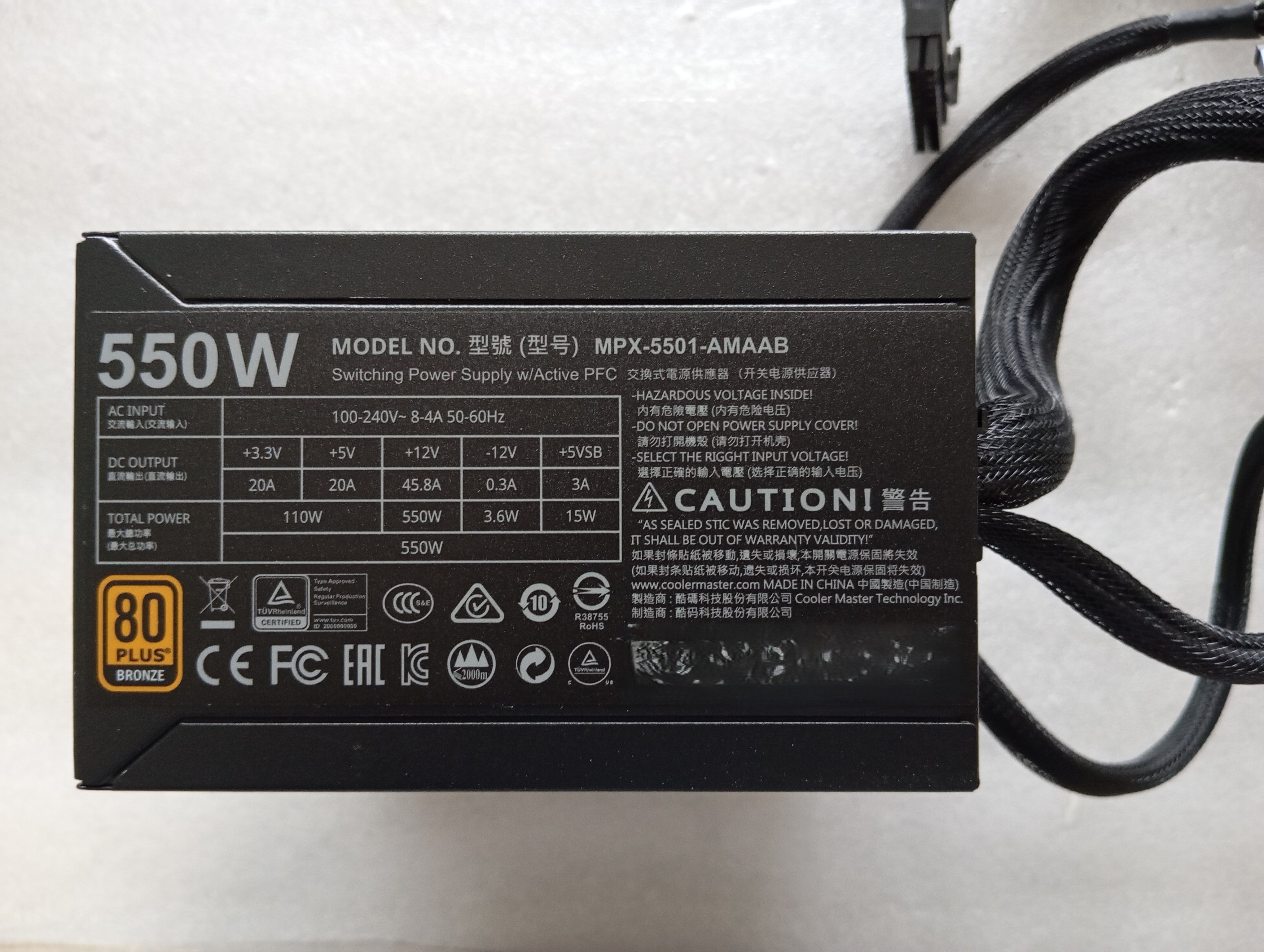 Refurbished Cooler Master MasterWatt 550