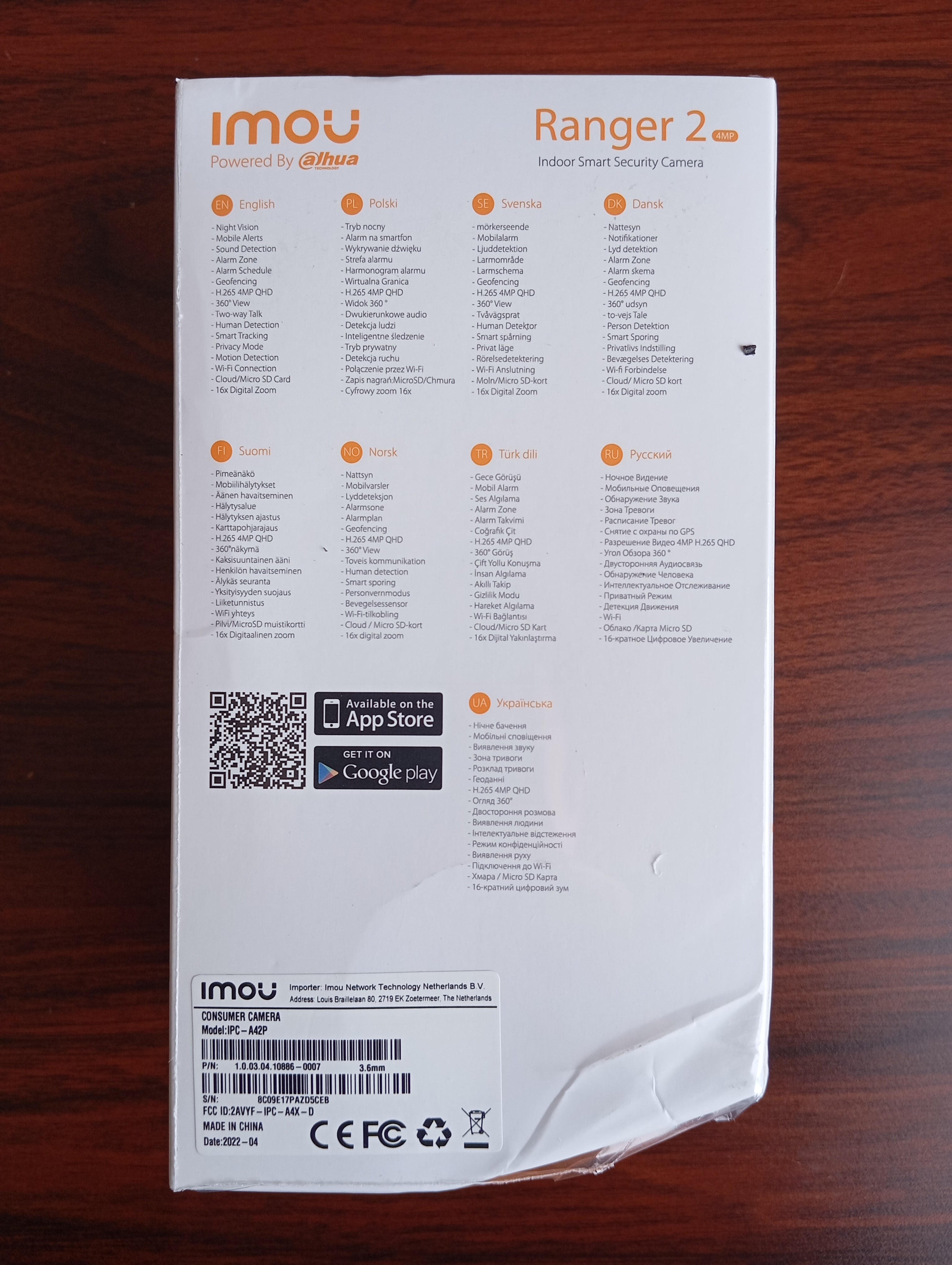 IMOU Ranger 4mp, Doos beschadigd