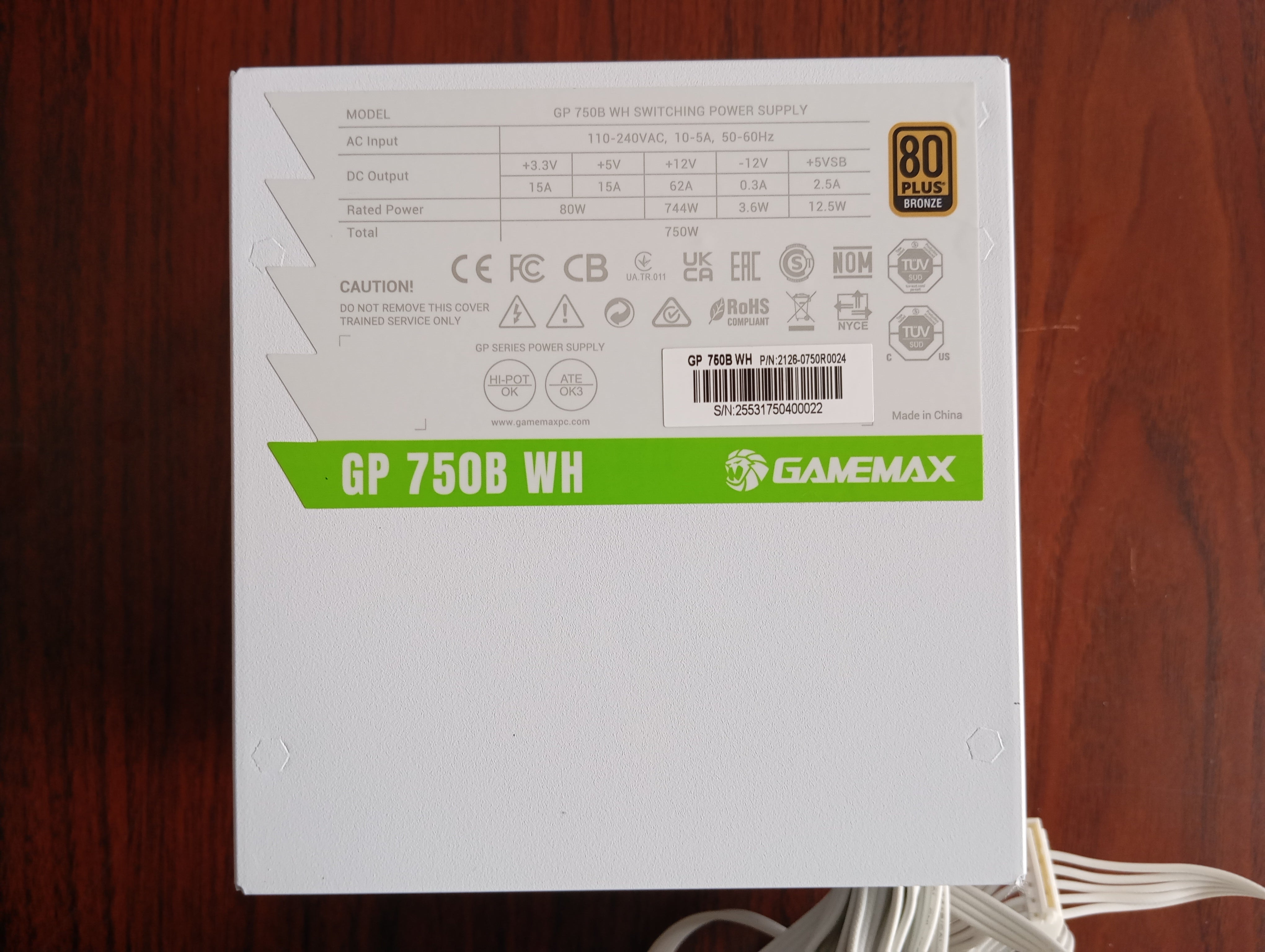 GameMax GP 750 White Edition, retourdeal
