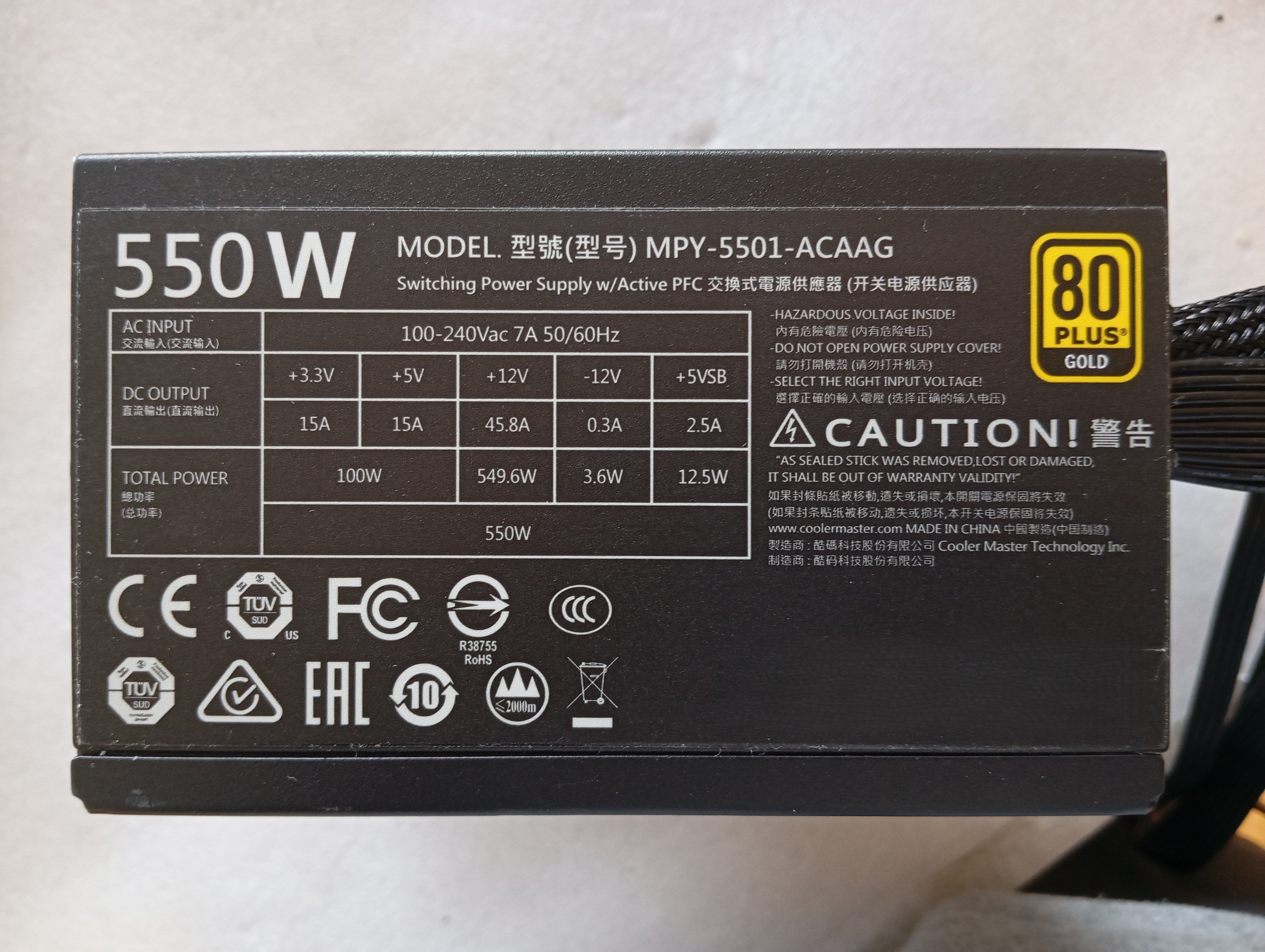 Refurbished Cooler Master MWE GOLD 550