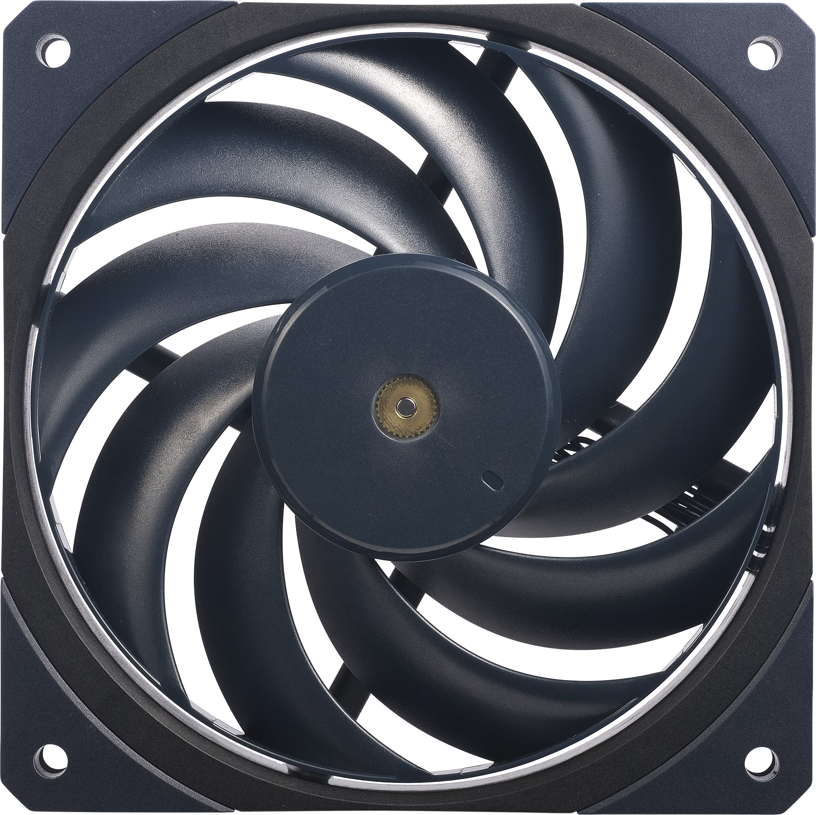 Cooler Master Mobius 120 OC 120mm fan voorkant met metalen motorhub